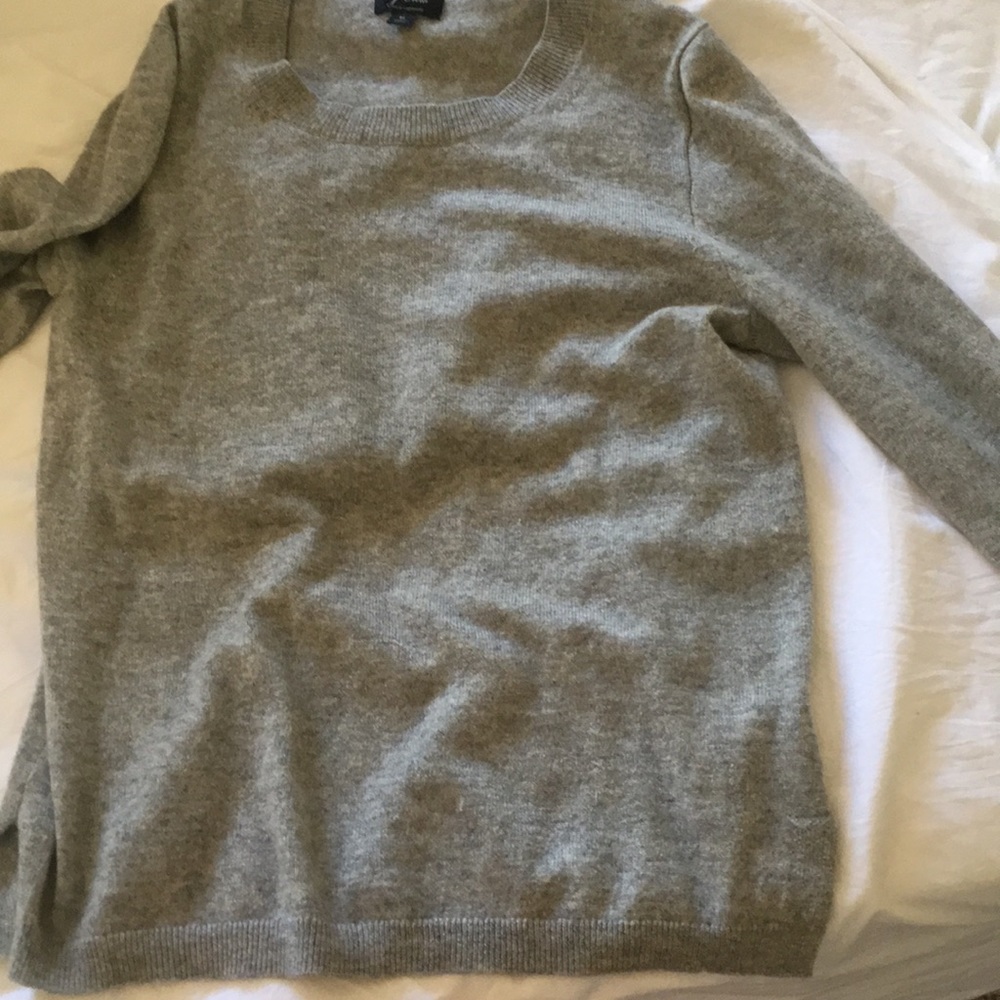 J crew gray cashmere sweater
